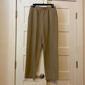 Size 12 Wide-Leg Beige Trousers